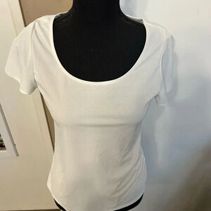 Express White Short Sleeve Top XS